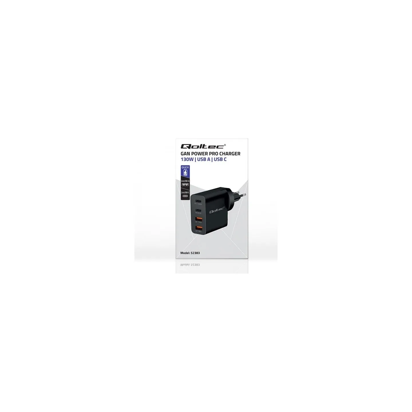 Qoltec 52383 GaN POWER PRO charger
