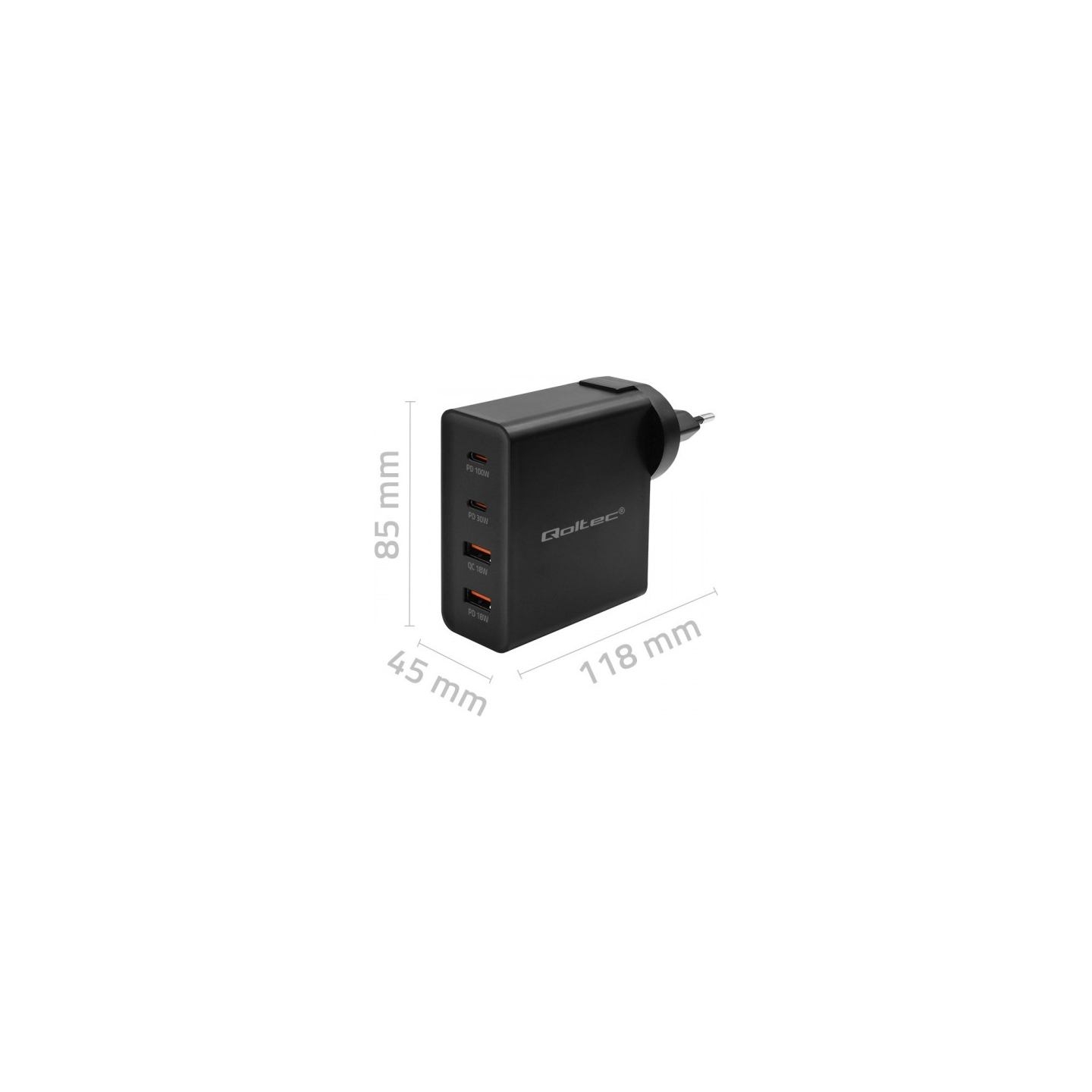 Qoltec 52383 GaN POWER PRO charger