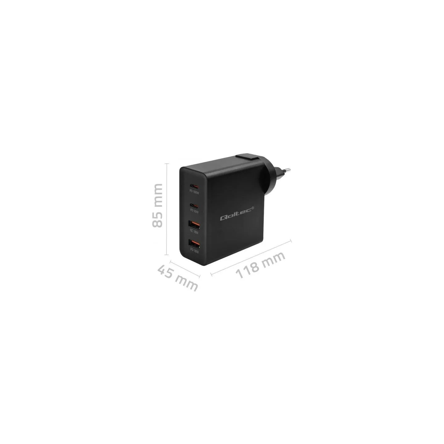 Qoltec 52383 GaN POWER PRO charger
