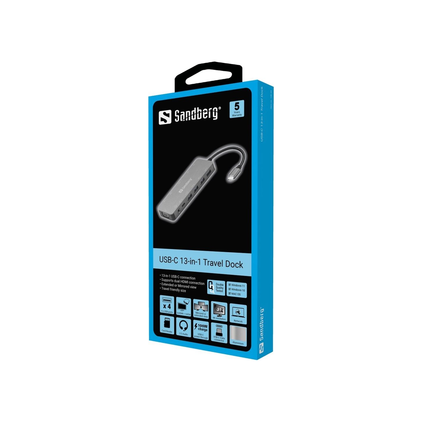 Sandberg USB-C 13-in-1 Travel Dock