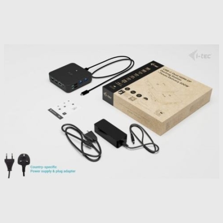 I-Tec USB-C DP Dual HDMI DS + Charger