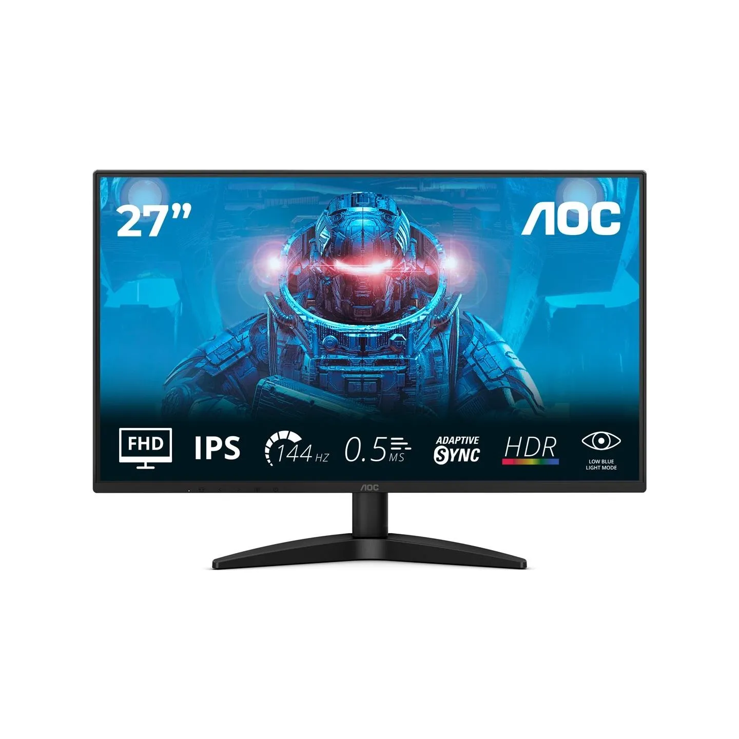 AOC | 27B36X | 27 " | IPS | FHD | 16:9 | 144 Hz | 4 ms | 1920 x 1080 pixels | 300 cd/m² | HDMI ports quantity 1 | Black
