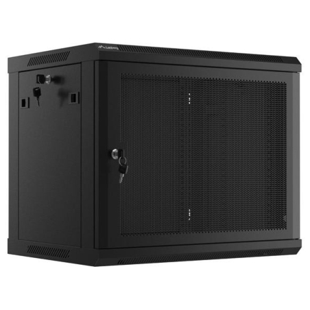 Lanberg | Rack cabinet 19" wall-mount 9U/600x450 with perforated door (flat pack) | WF01-6409-23B | Black
