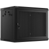 Lanberg | Rack cabinet 19" wall-mount 9U/600x450 with perforated door (flat pack) | WF01-6409-23B | Black