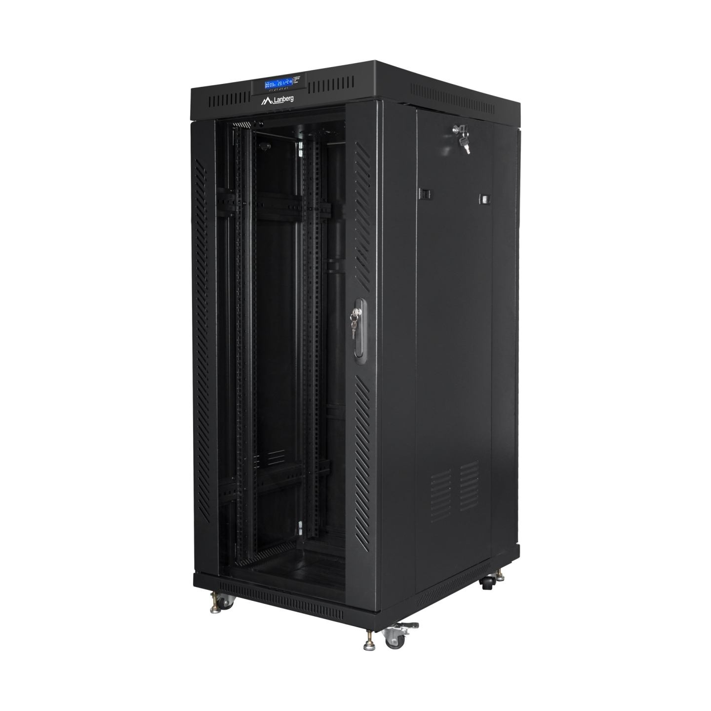 Lanberg rack cabinet 27U 800x1000 glass