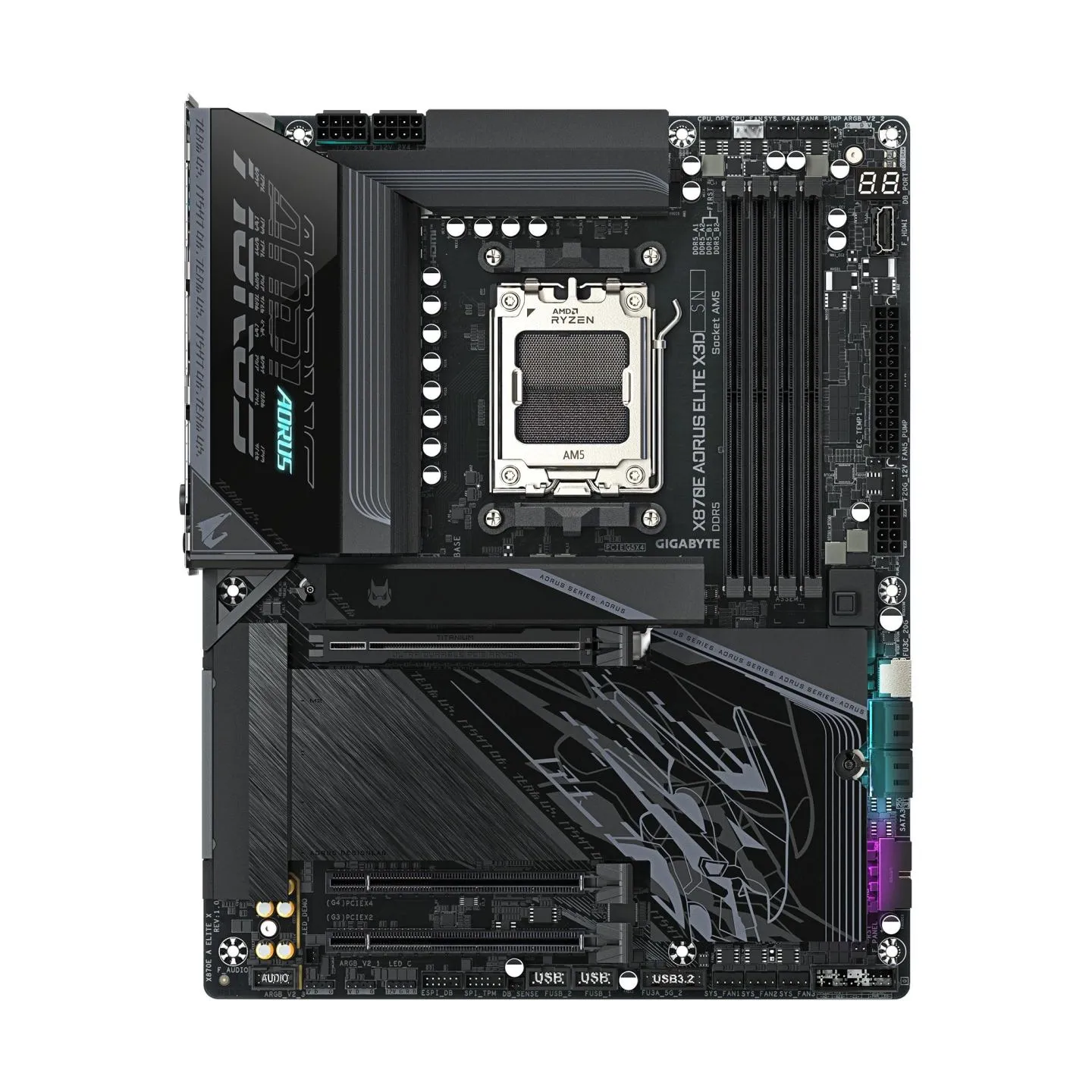 Gigabyte Mainboard|GIGABYTE|AMD X870E|Socket AM5|ATX|RAM DDR5-SDRAM|4xSlots|Wi-Fi Yes|Bluetooth Yes|4xNumber of M.2 (M) slots|X8