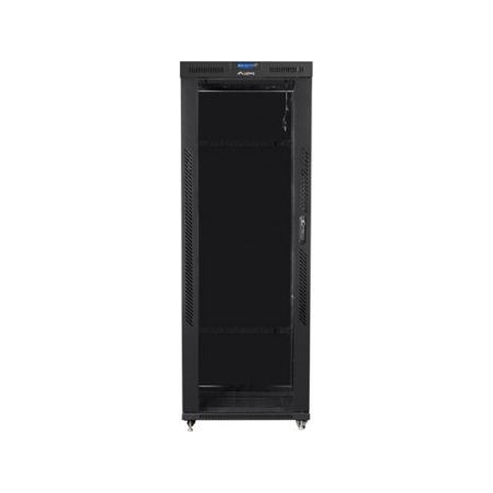 Lanberg | Rack cabinet 19" free-standing 42U/800x800 (flat pack) with glass door, LCD | FF01-8842-12BL | Black