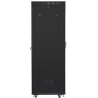 Lanberg | Rack cabinet 19" free-standing 42U/800x800 (flat pack) with glass door, LCD | FF01-8842-12BL | Black
