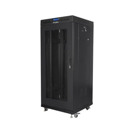 Lanberg | Rack cabinet 19" free-standing 27U/600x600 (flat pack) with mesh door, LCD | FF01-6627-23BL | Black