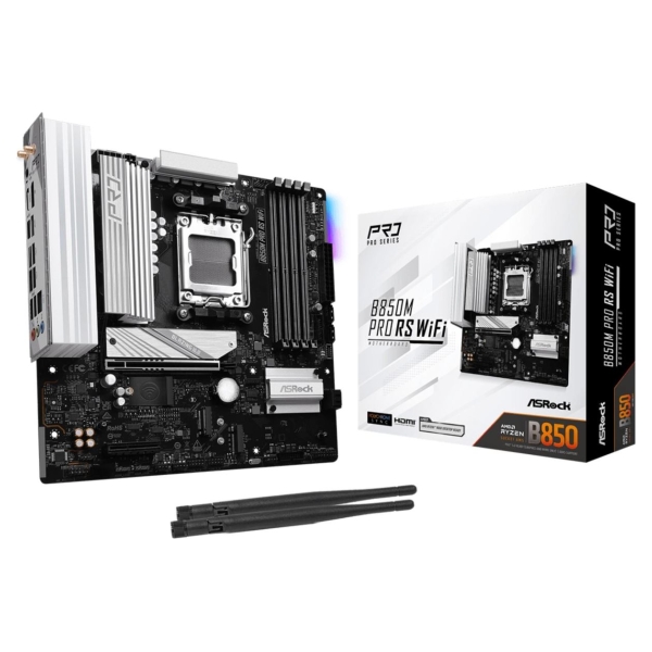 Asrock Mainboard|ASROCK|AMD B850|SAM5|Micro-ATX|Memory DDR5|Memory slots 4|1xPCI-Express 4.0 4x	|1xPCI-Express 5.0 16x|1xM.2|1xH