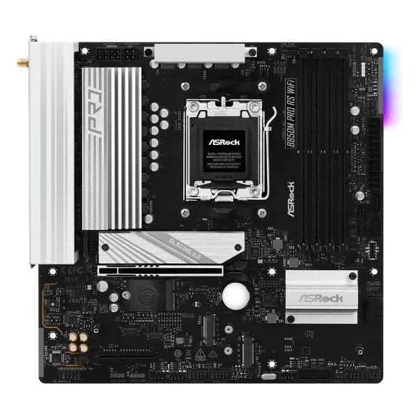 Asrock Mainboard|ASROCK|AMD B850|SAM5|Micro-ATX|Memory DDR5|Memory slots 4|1xPCI-Express 4.0 4x	|1xPCI-Express 5.0 16x|1xM.2|1xH
