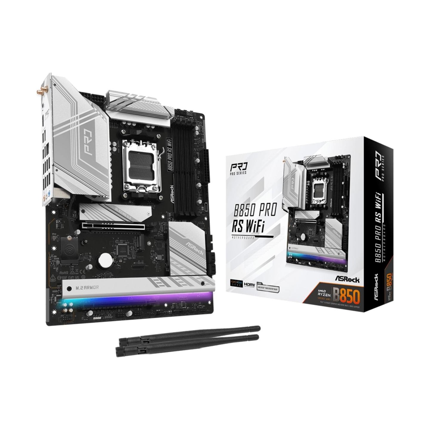 Asrock Motherboard B850 PRO RS WIFI AM5 4DDR5 ATX