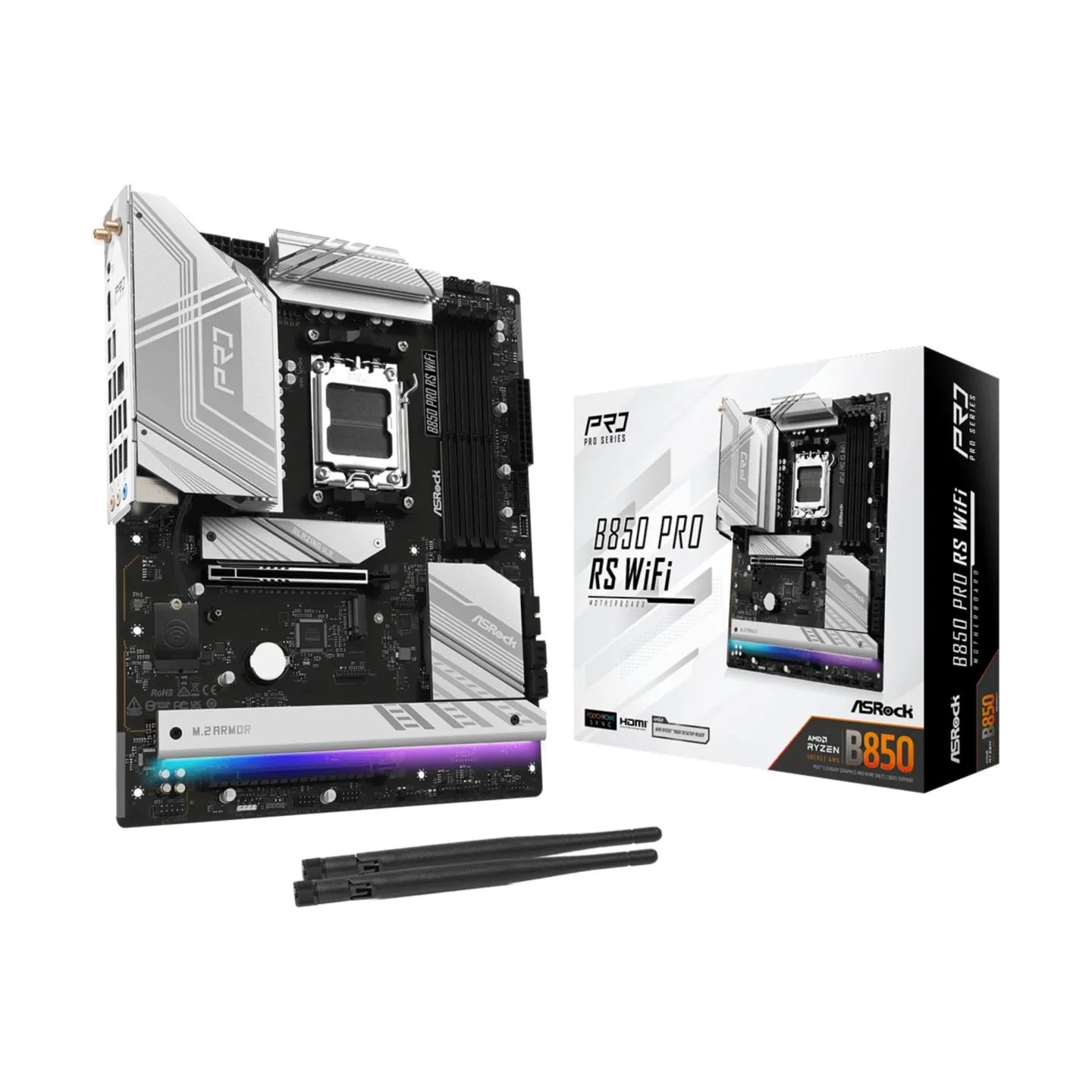 Asrock Motherboard B850 PRO RS WIFI AM5 4DDR5 ATX
