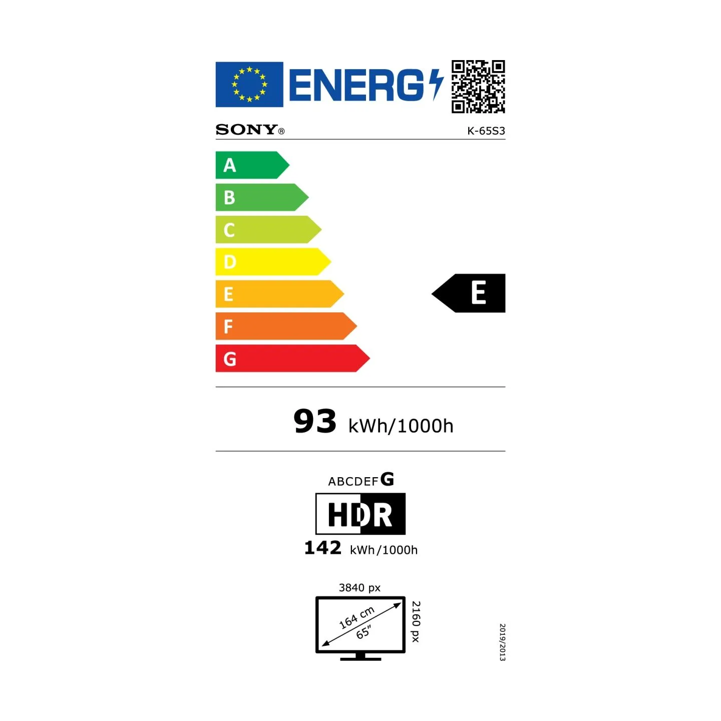 Sony 65inch Bravia 3 Triluminos Pro 4K