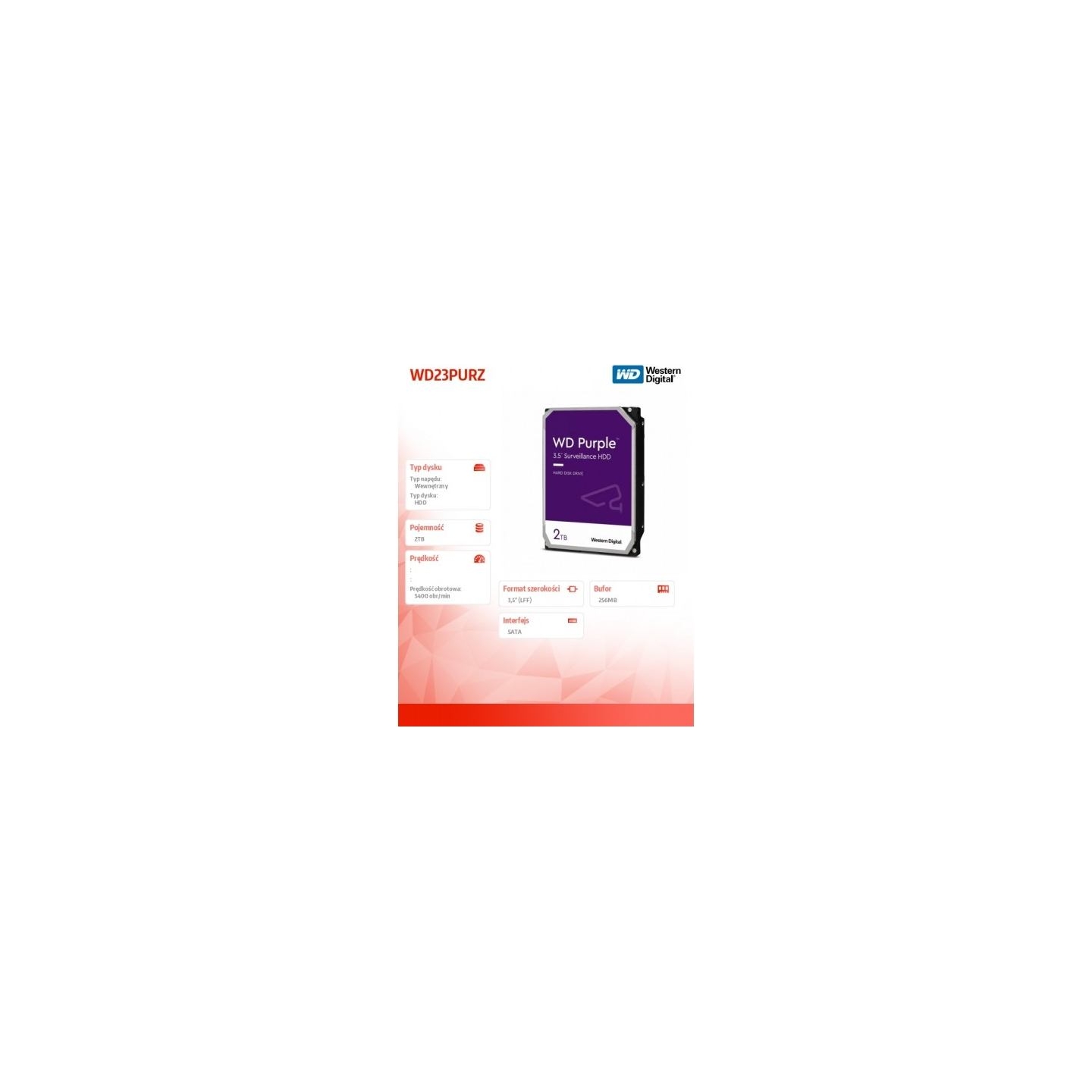 WD Purple 2TB SATA 6Gb/s CE