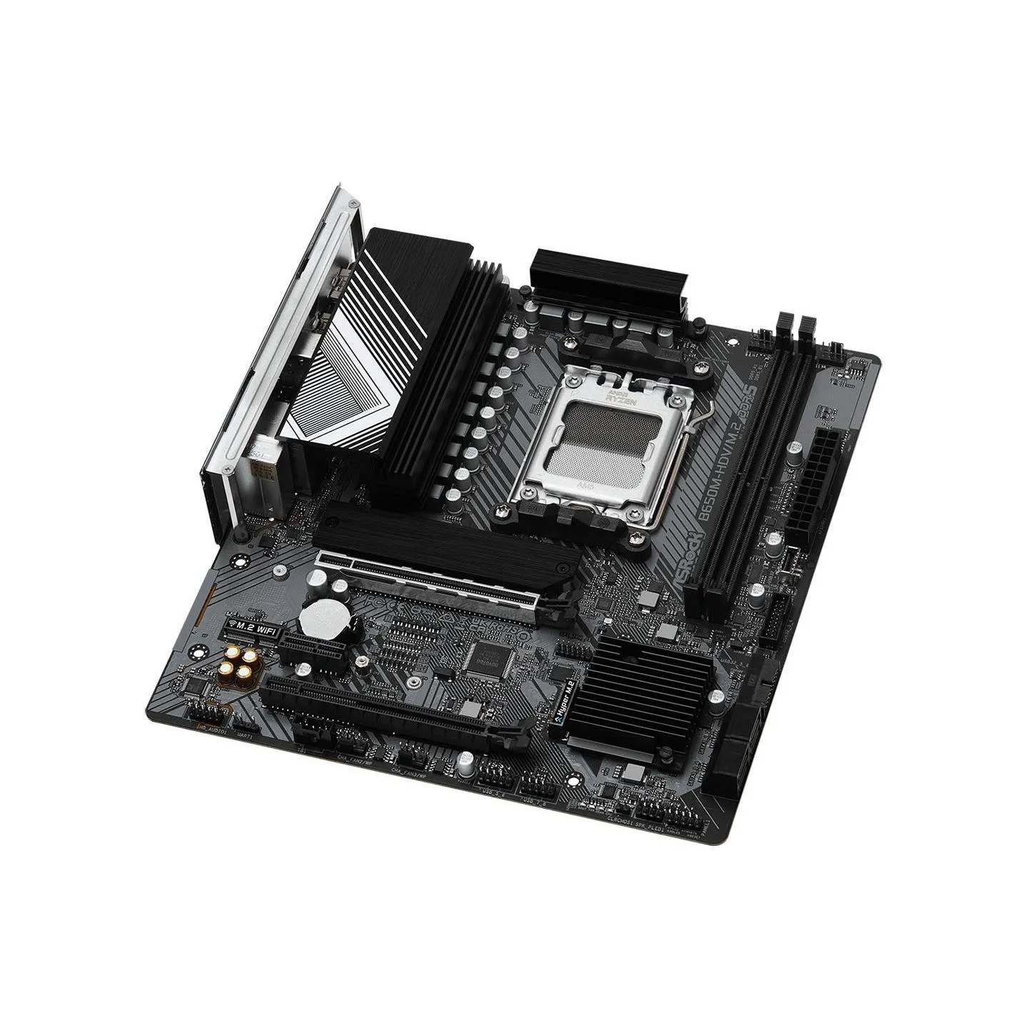 Asrock Mainboard|ASROCK|AMD B650|SAM5|Micro-ATX|Memory DDR5|Memory slots 2|1xPCI-Express 4.0 1x|2xPCI-Express 4.0 16x|1xM.2|1xHD