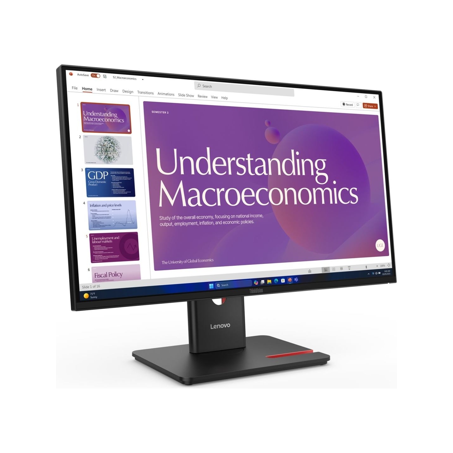 Lenovo 23.8" T24D-40 FHD IPS 16:9 120HZ DP/HDMI/USB-C(96W)/RJ45