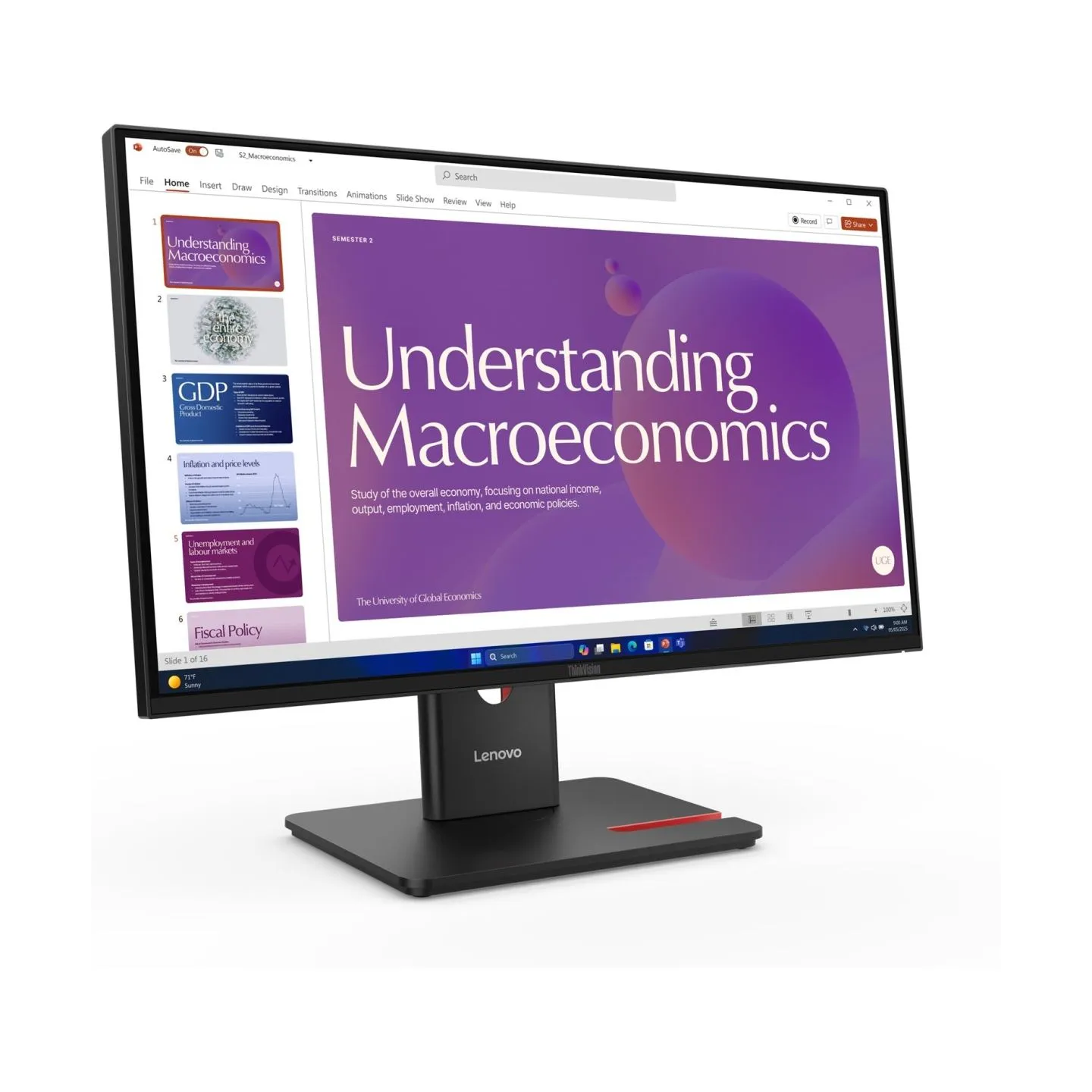 Lenovo 23.8" T24D-40 FHD IPS 16:9 120HZ DP/HDMI/USB-C(96W)/RJ45