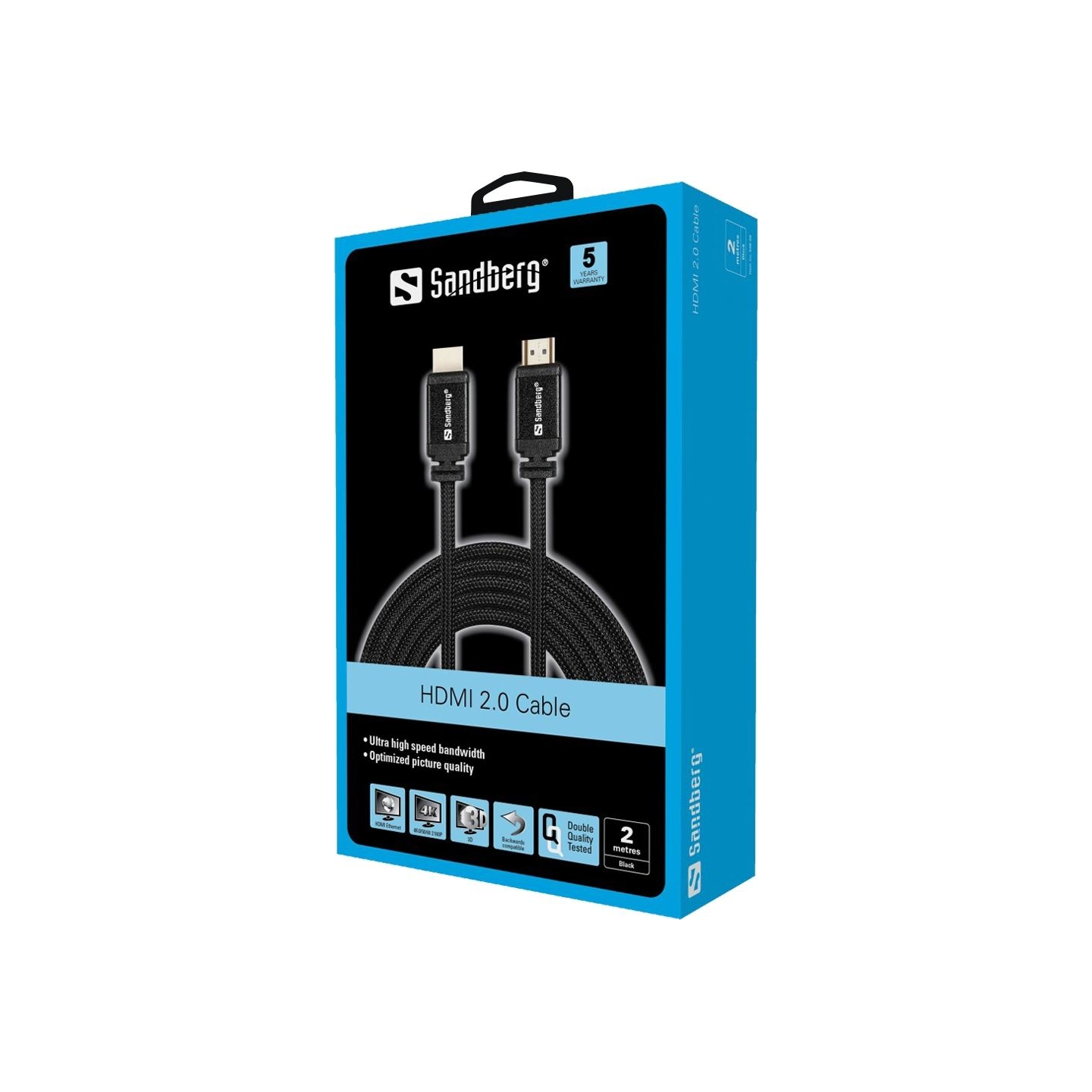Sandberg 508-98 HDMI 2.0 19M-19M cable, 2M