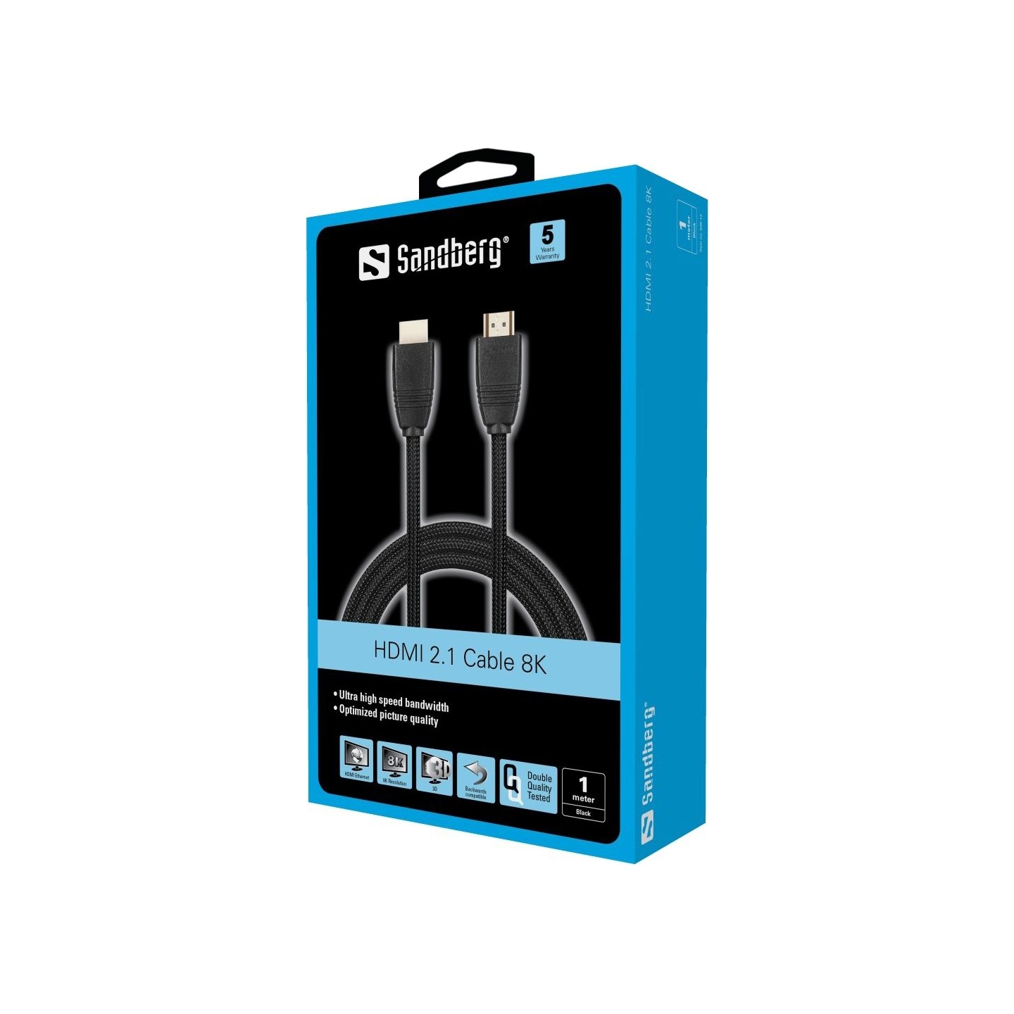 Sandberg 509-13 HDMI 2.1 Cable 8K, 1m