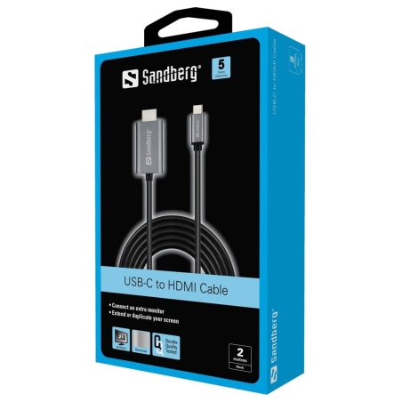 Sandberg 136-21 USB-C to HDMI Cable 2M