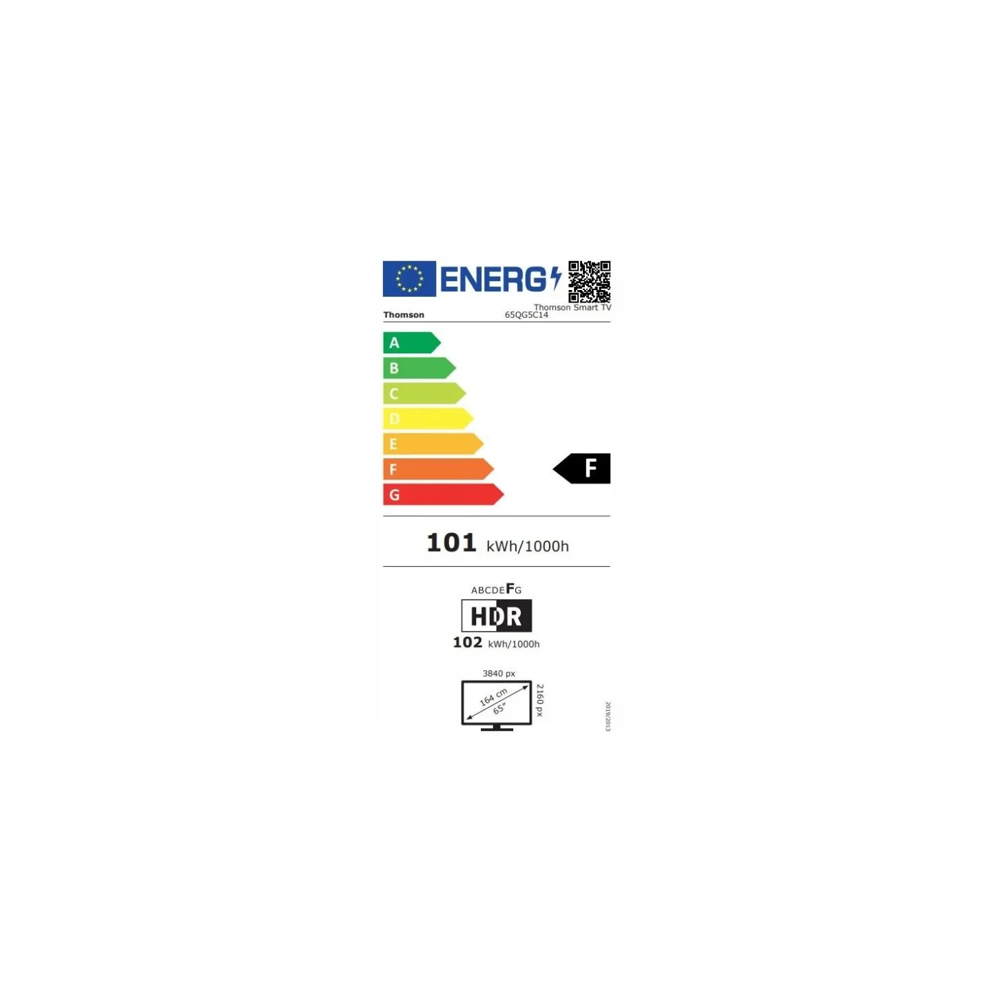 Thomson TV Set|THOMSON|65 "|4K Ultra HD|3840 x 2160 pixels|Flat|QLED|65QG5C14