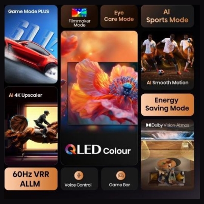 Hisense QLED TV | 85E7Q | 85 | Smart TV | VIDAA Smart | UHD | Black