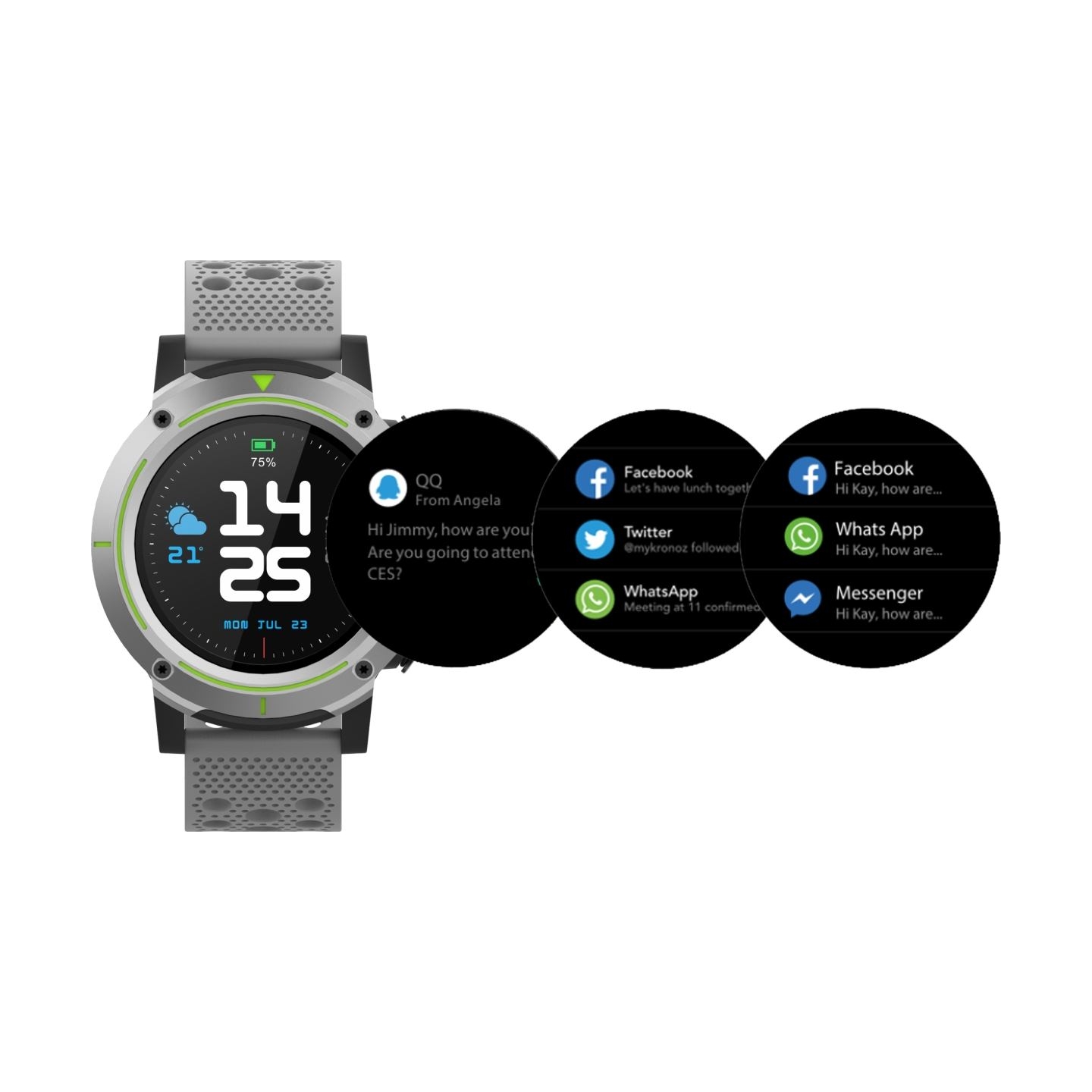 Denver SW-510 grey+grey strap
