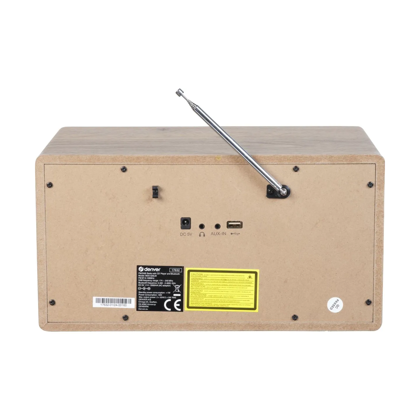 Denver MDA-525LW Light Wood