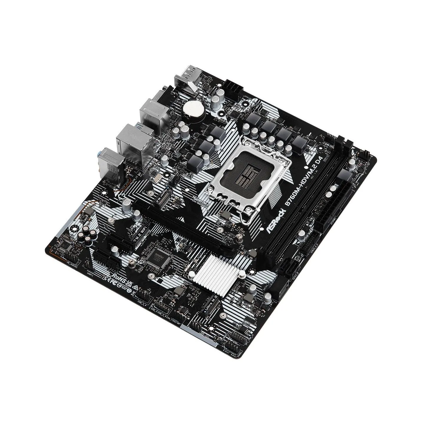 Asrock Mainboard|ASROCK|Intel B760 Express|LGA1700|Micro-ATX|Memory DDR4|Memory slots 2|2xPCI-Express 3.0 1x|1xPCI-Express 4.0 1