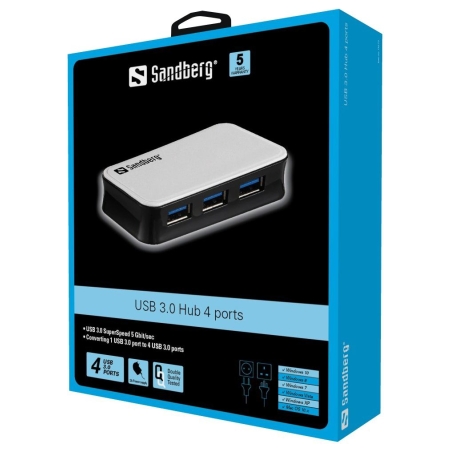 Sandberg 133-72 USB 3.0 Hub 4 Ports