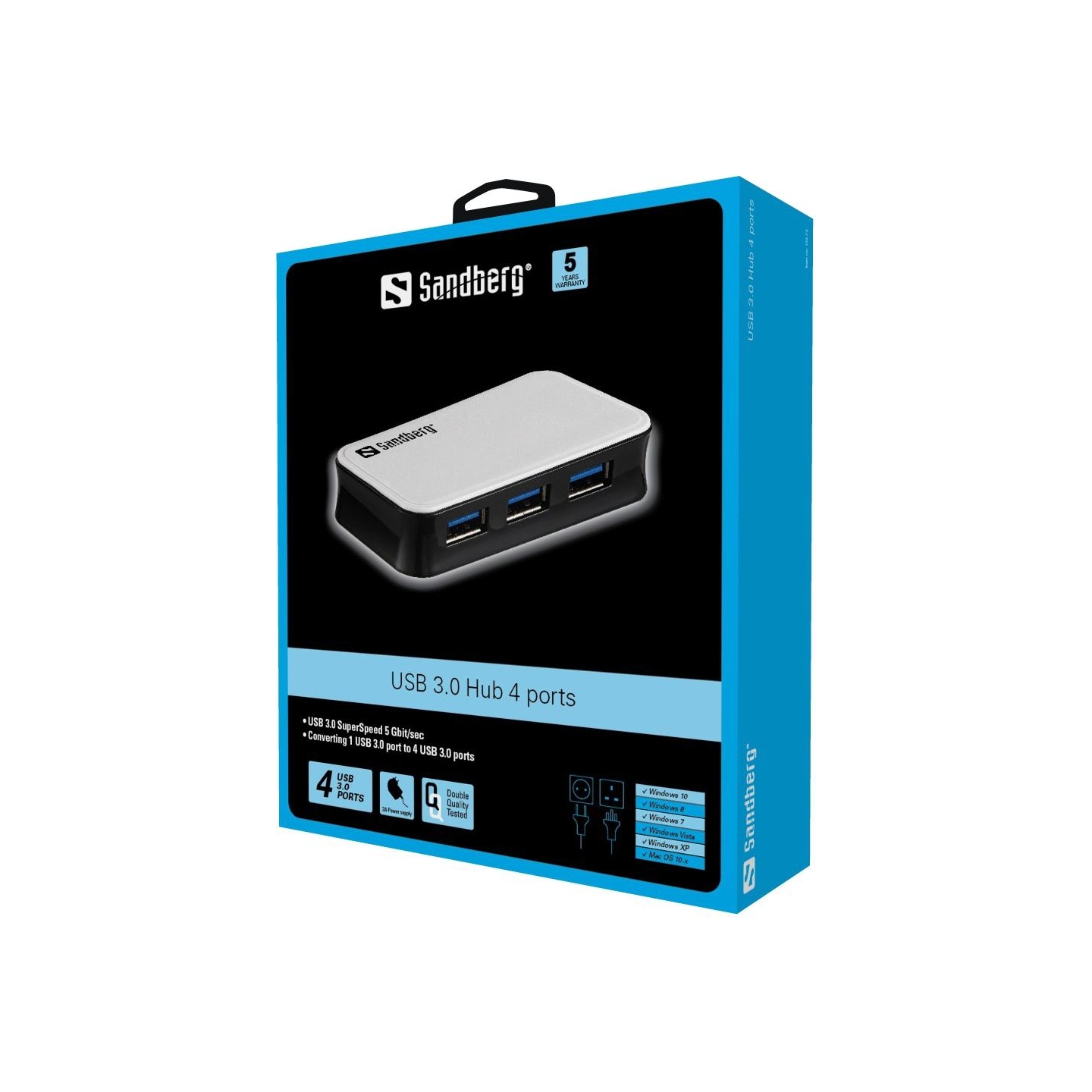Sandberg 133-72 USB 3.0 Hub 4 Ports