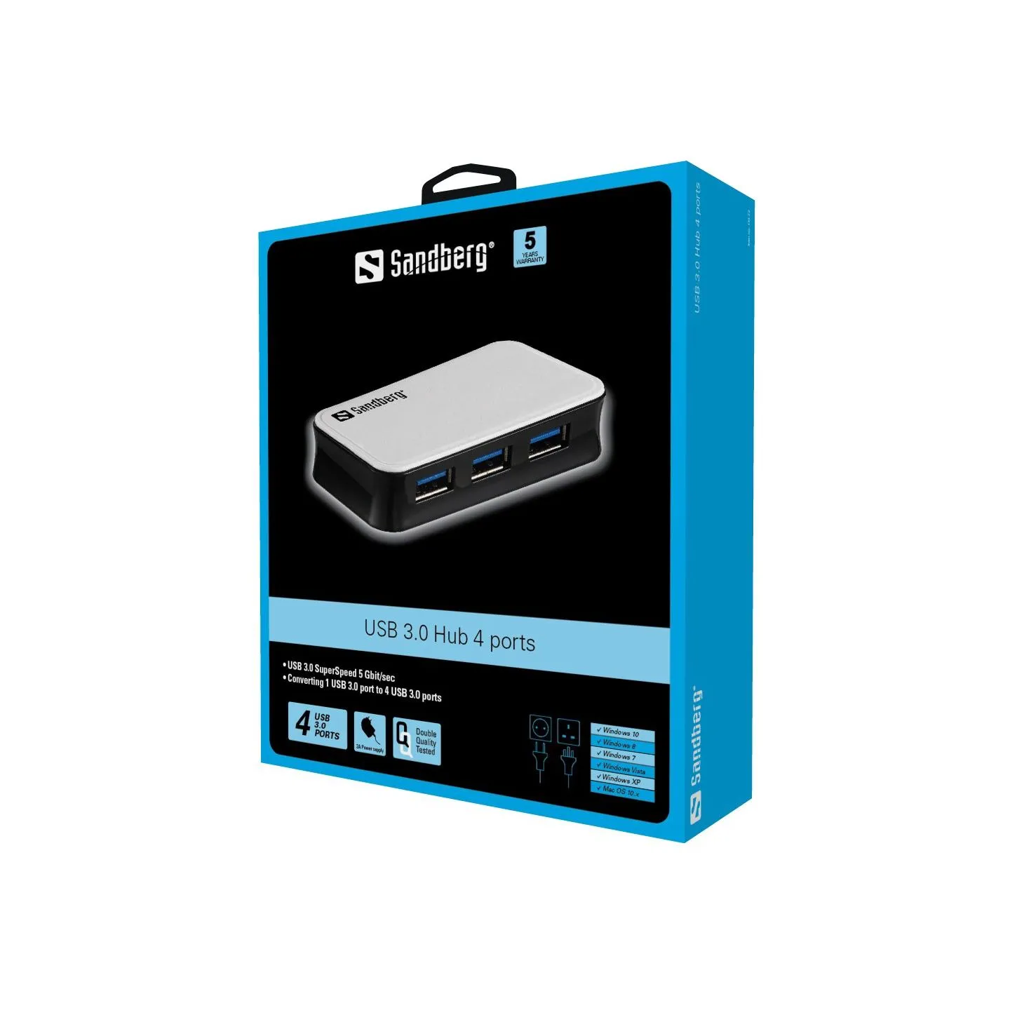 Sandberg 133-72 USB 3.0 Hub 4 Ports
