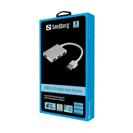 Sandberg 133-88 USB 3.0 Pocket Hub 4 Ports