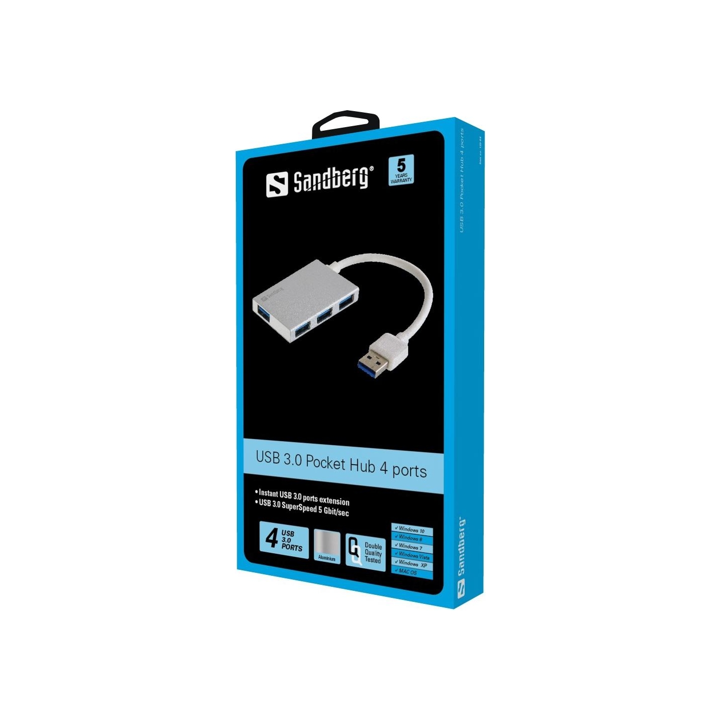 Sandberg 133-88 USB 3.0 Pocket Hub 4 Ports