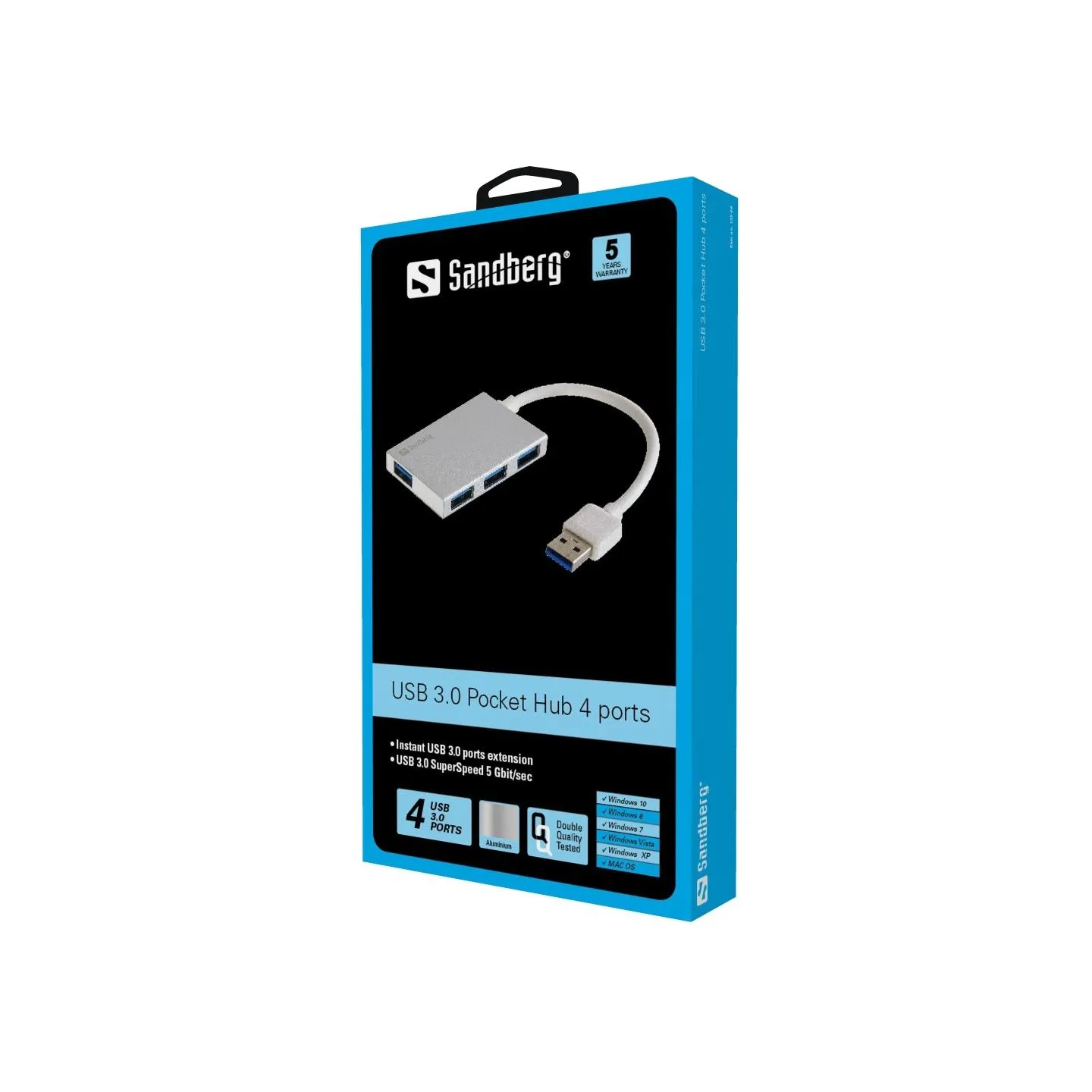 Sandberg 133-88 USB 3.0 Pocket Hub 4 Ports