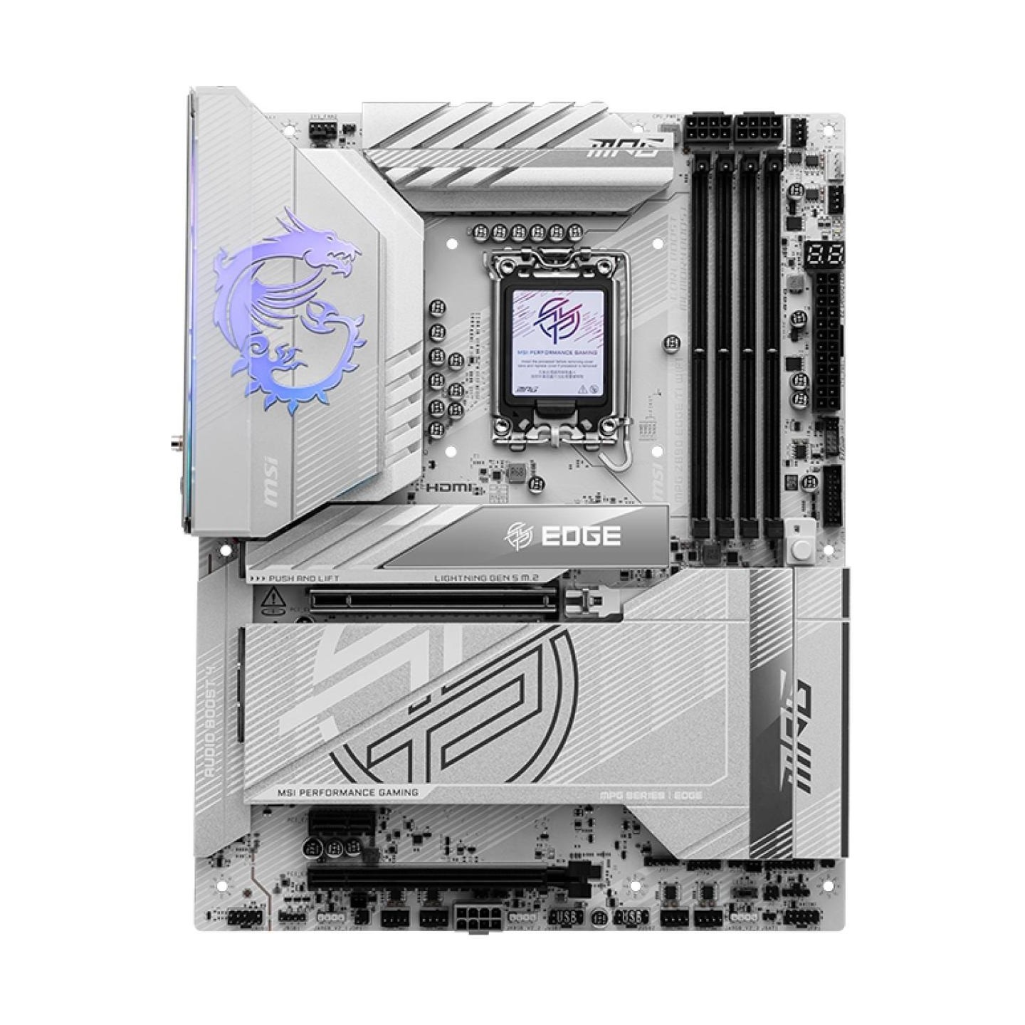 MSI MPG Z890 EDGE TI WIFI | Processor family Intel | Processor socket LGA1851 | Supported hard disk drive interfaces SATA, M.2 |