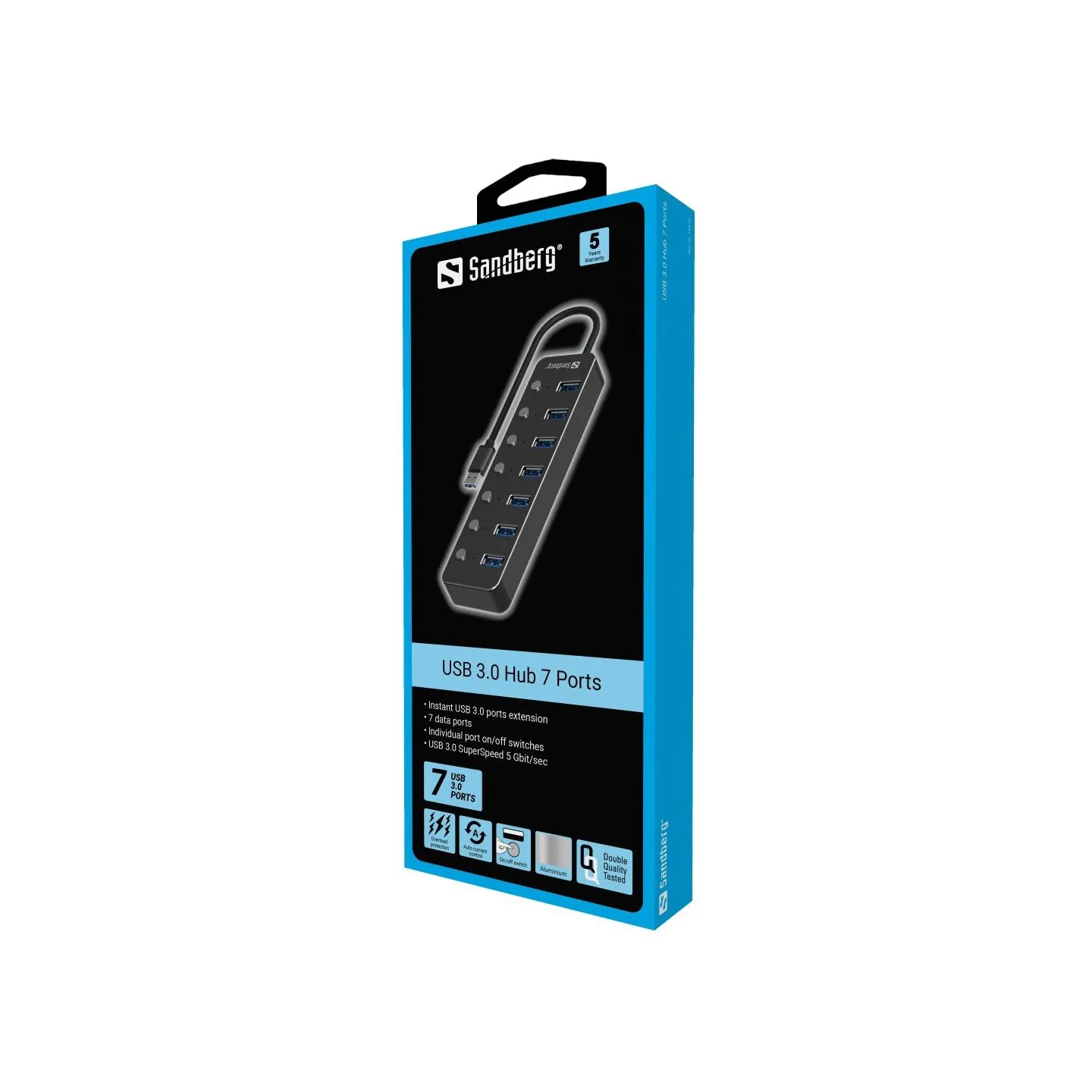 Sandberg 134-33 USB 3.0 Hub 7 Ports