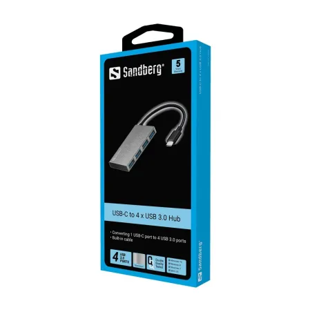Sandberg 136-20 USB-C to 4 xUSB 3.0 Pocket Hub