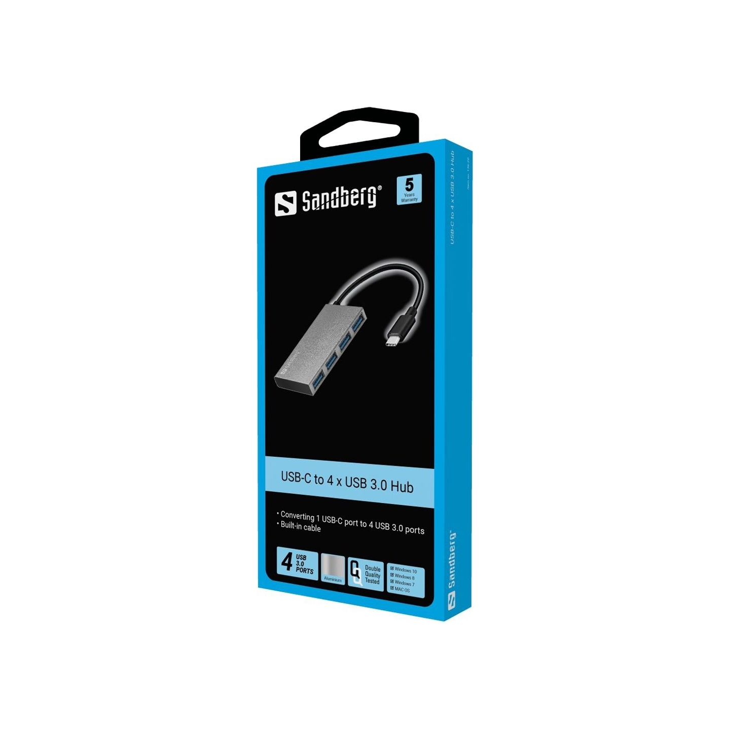 Sandberg 136-20 USB-C to 4 xUSB 3.0 Pocket Hub