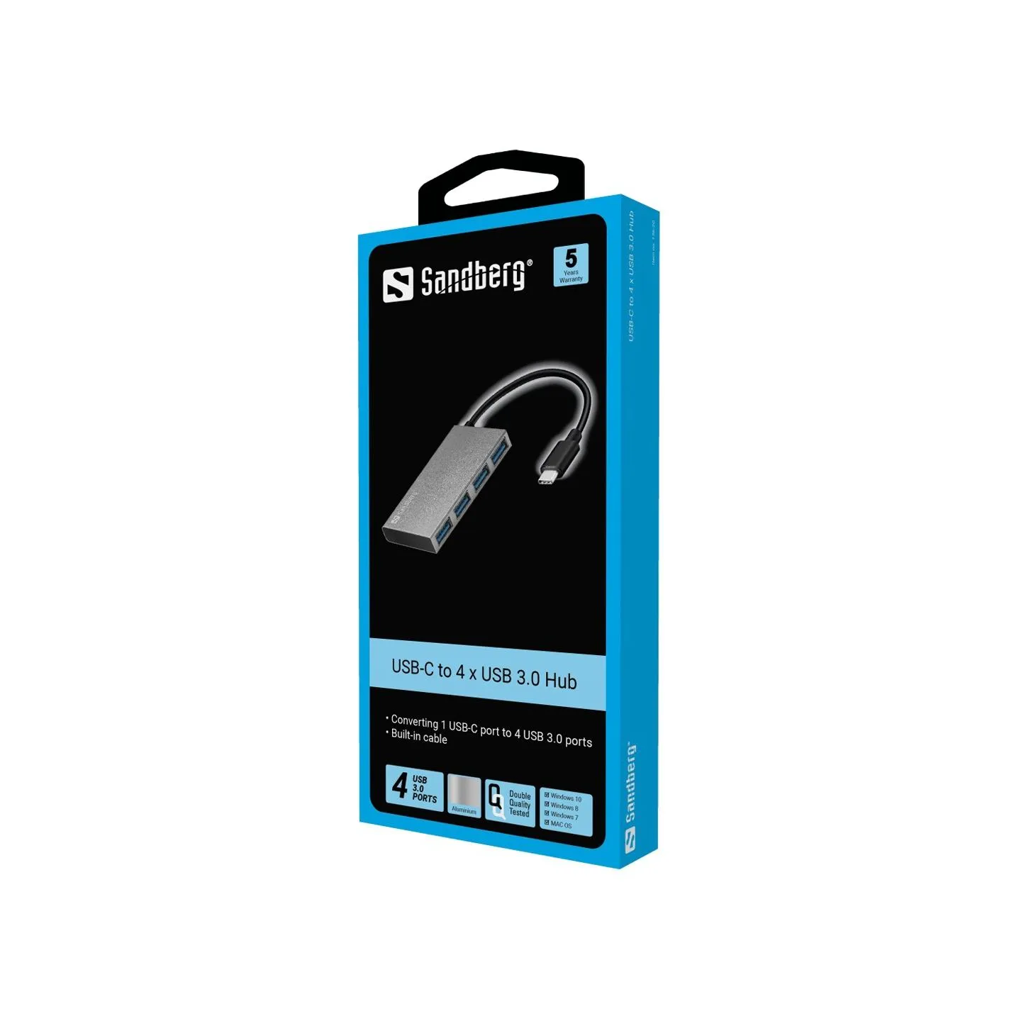 Sandberg 136-20 USB-C to 4 xUSB 3.0 Pocket Hub
