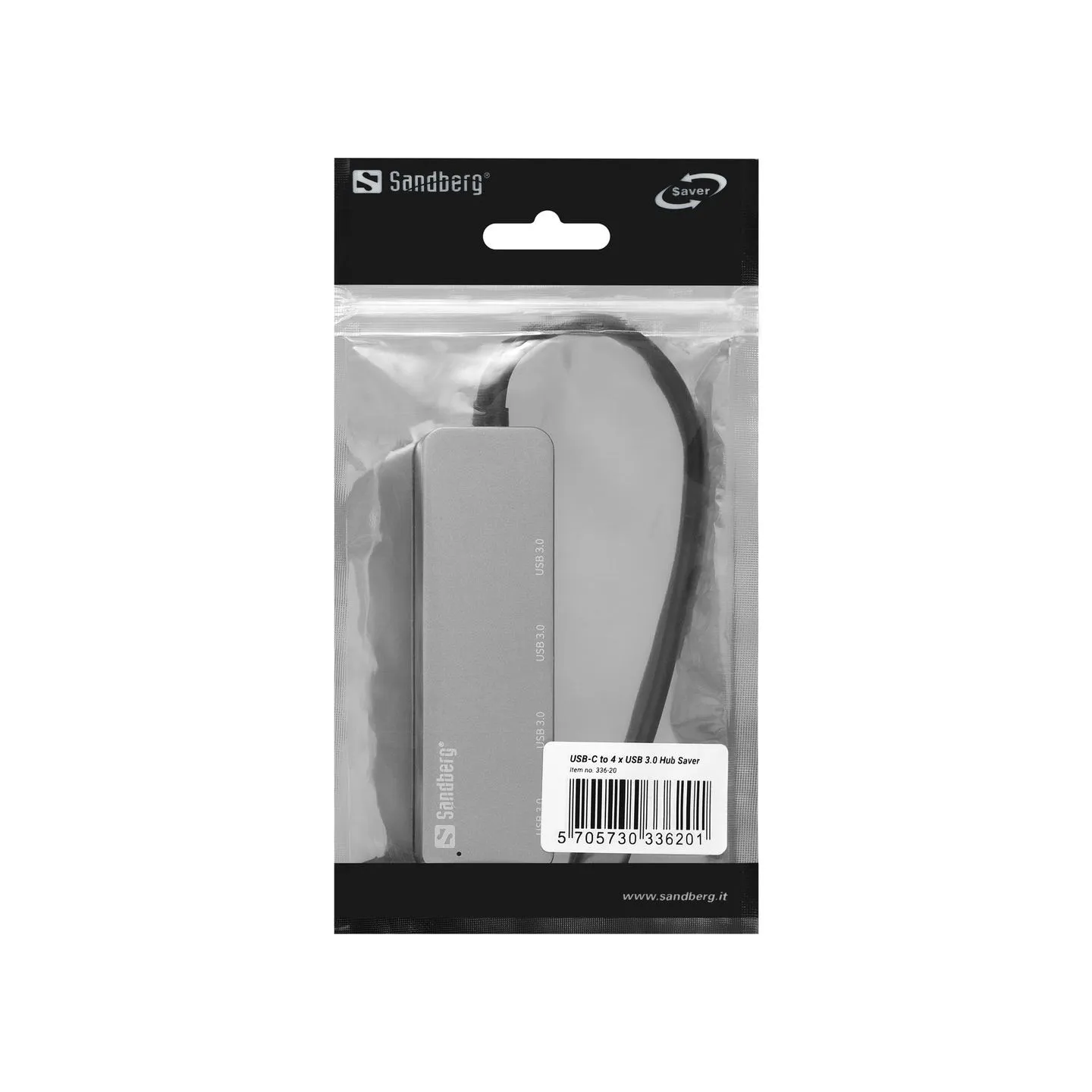 Sandberg 336-20 USB-C to 4 x USB 3.0 Hub SAVER