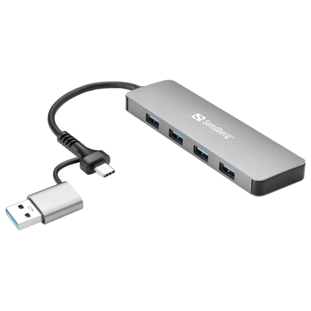 Sandberg 136-63 USB-C/A to 4xUSB 3.0 Hub