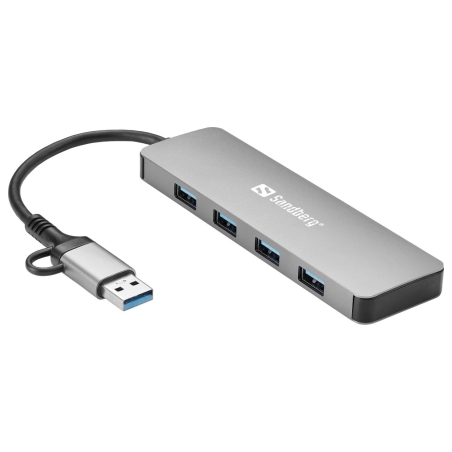 Sandberg 136-63 USB-C/A to 4xUSB 3.0 Hub