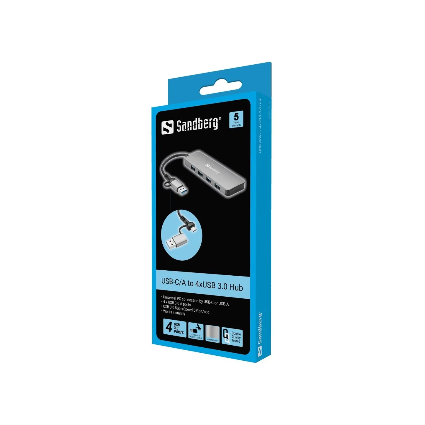 Sandberg 136-63 USB-C/A to 4xUSB 3.0 Hub