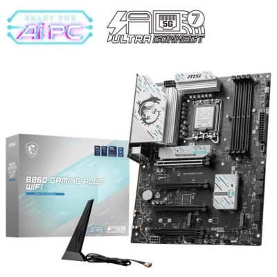MSI B860 GAMING PLUS WIFI | Processor family Intel | Processor socket LGA1851 | DDR5 | Supported hard disk drive interfaces SATA