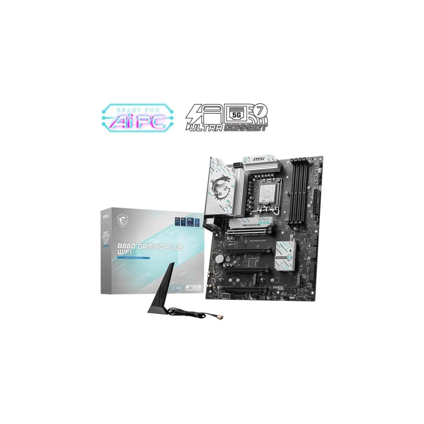 MSI B860 GAMING PLUS WIFI | Processor family Intel | Processor socket LGA1851 | DDR5 | Supported hard disk drive interfaces SATA
