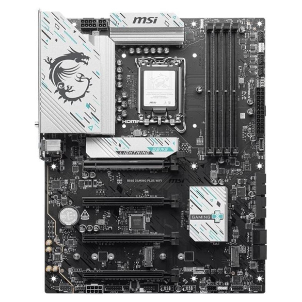MSI B860 GAMING PLUS WIFI | Processor family Intel | Processor socket LGA1851 | DDR5 | Supported hard disk drive interfaces SATA