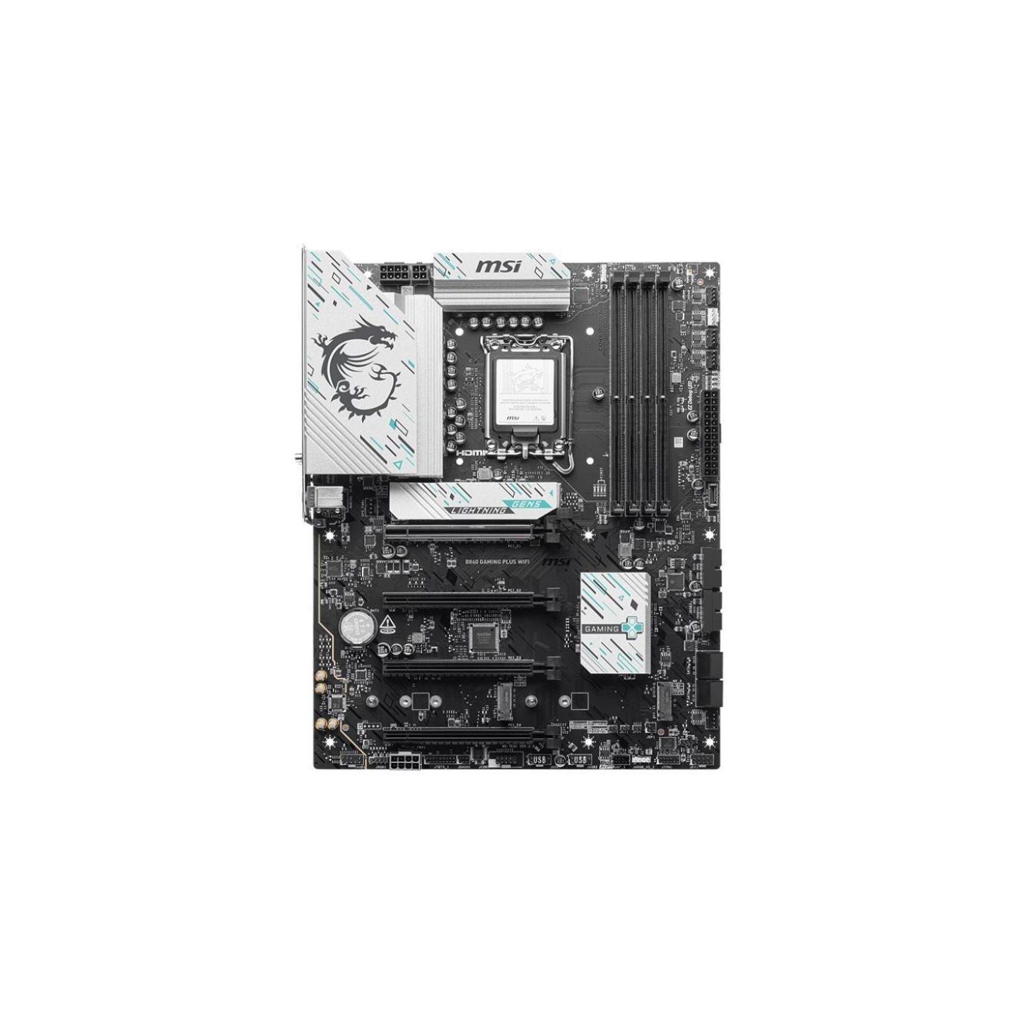 MSI B860 GAMING PLUS WIFI | Processor family Intel | Processor socket LGA1851 | DDR5 | Supported hard disk drive interfaces SATA