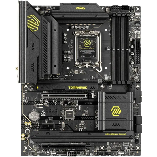 MSI MAG B860 TOMAHAWK WIFI | Processor family Intel | Processor socket LGA1851 | DDR5 | Supported hard disk drive interfaces SAT